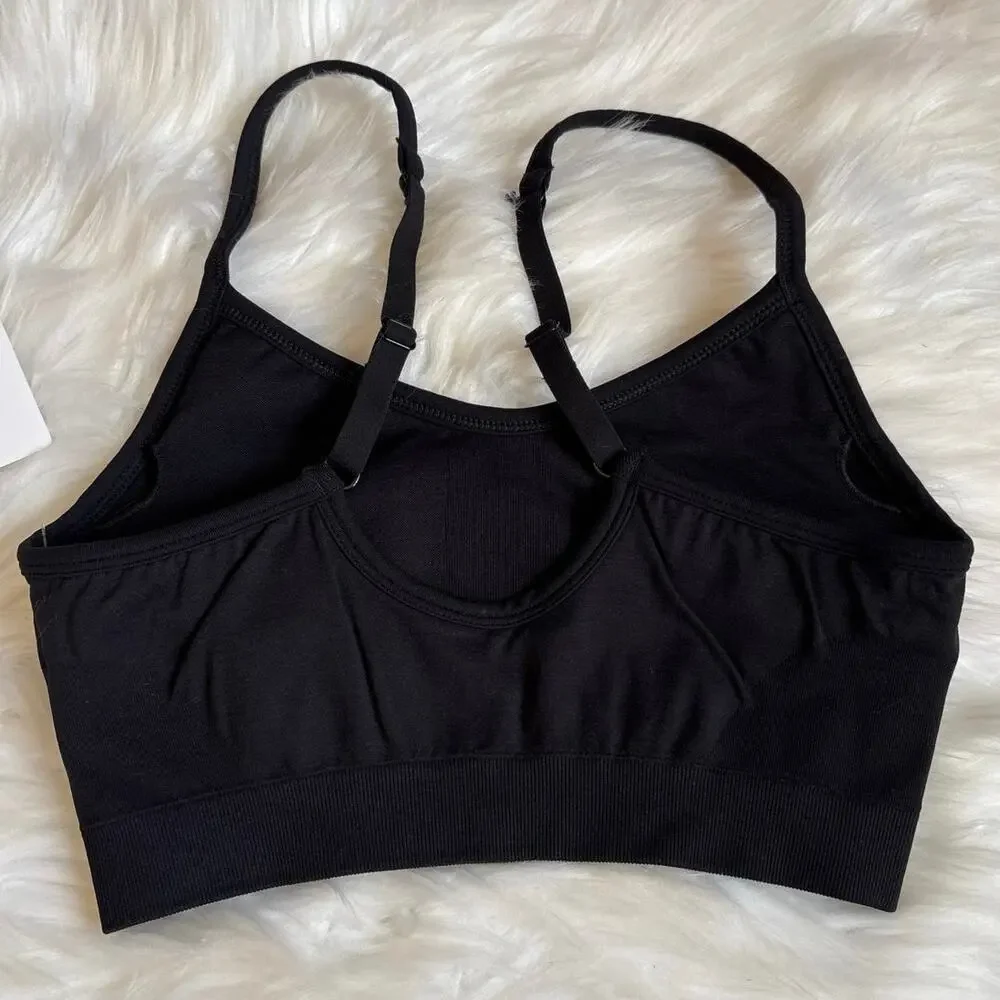 Athleta NWT Black Renew Compression Support Low Impact Sports Bra XS D-DD